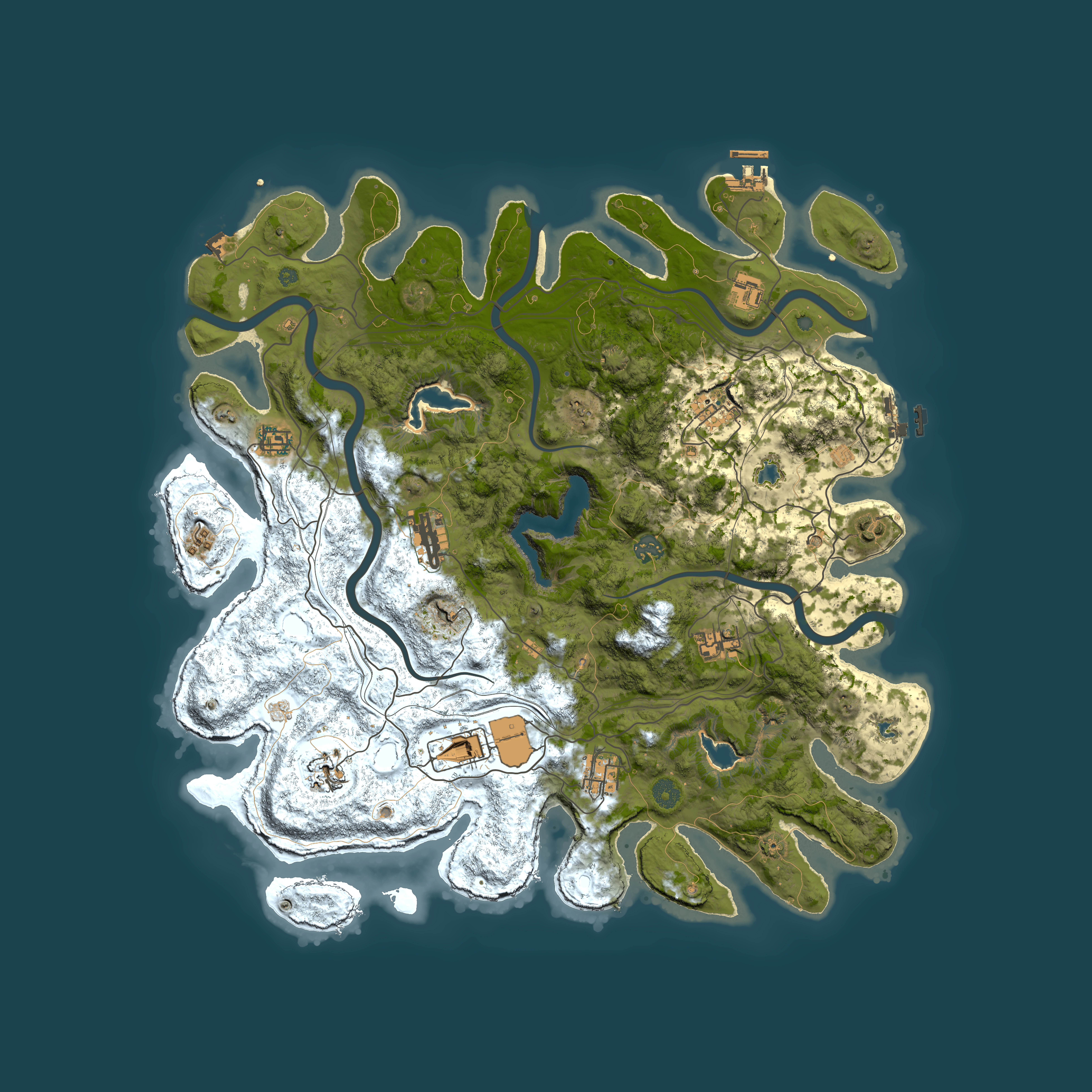 Full top-down render of Rust map seed 183624130, 4500x4500m