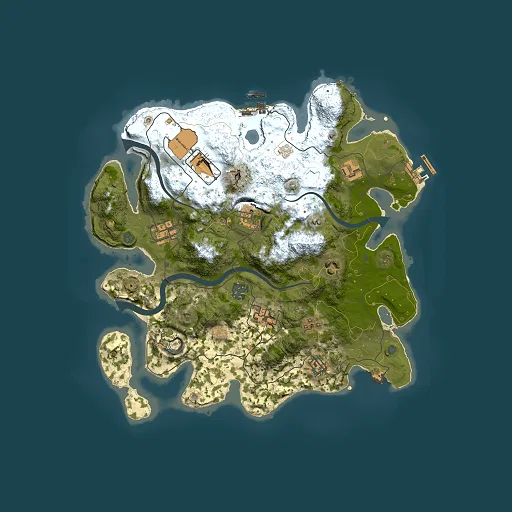 Rust map seed 509036620, 3500x3500m top-down preview