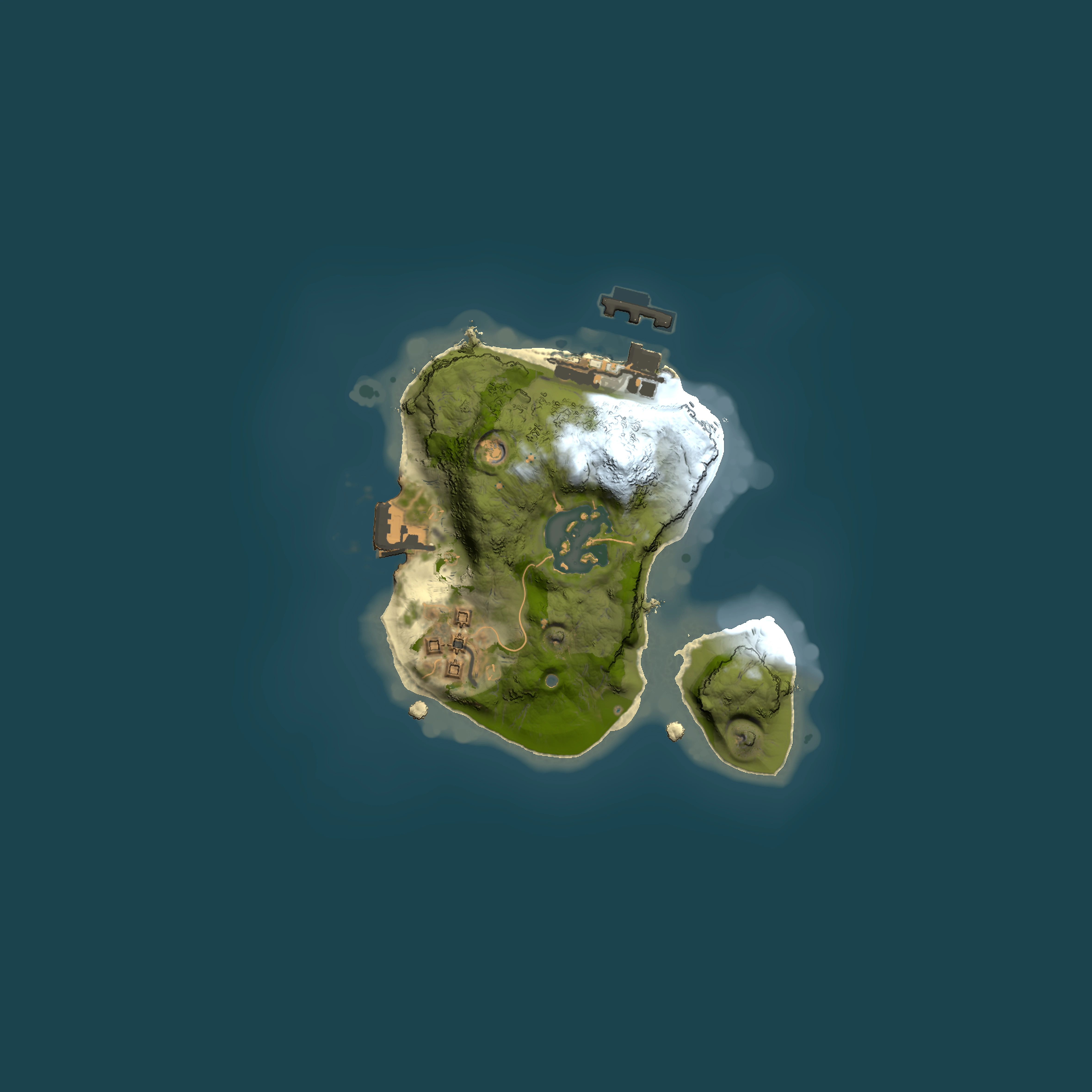 Full top-down render of Rust map seed 842687301, 1500x1500m