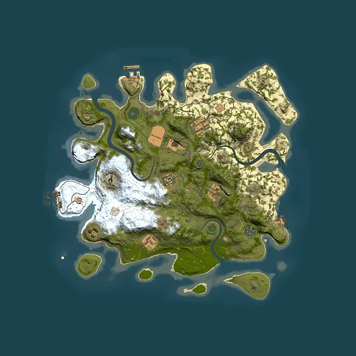 Rust map seed 2133621749, 3500x3500m top-down preview