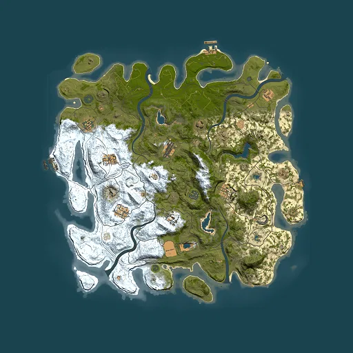 Rust map seed 457861010, 4500x4500m top-down preview