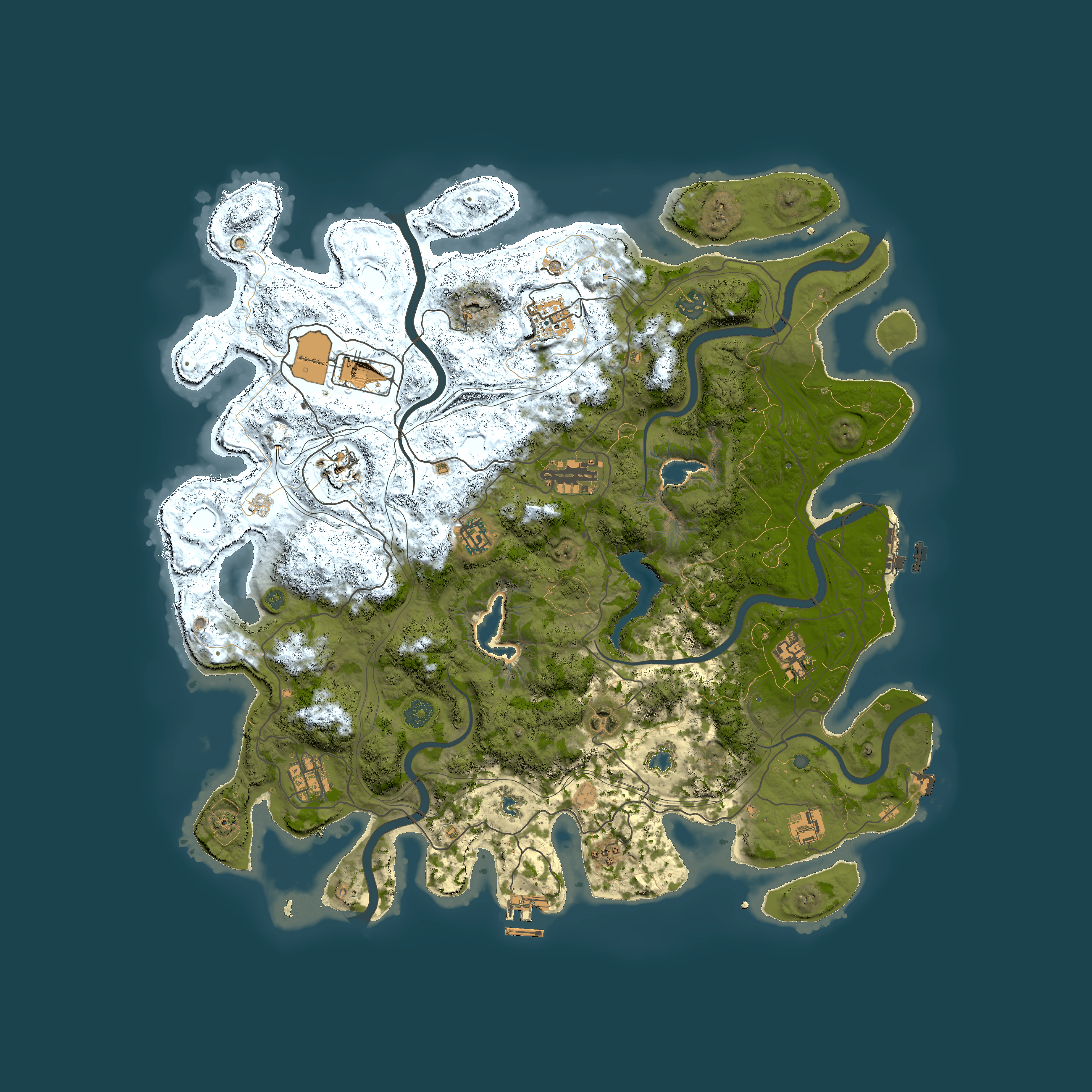 Full top-down render of Rust map seed 455852034, 4500x4500m
