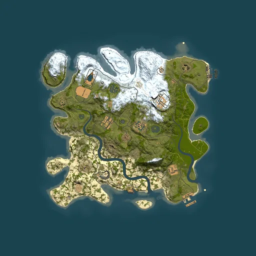 Rust map seed 1166913970, 3500x3500m top-down preview