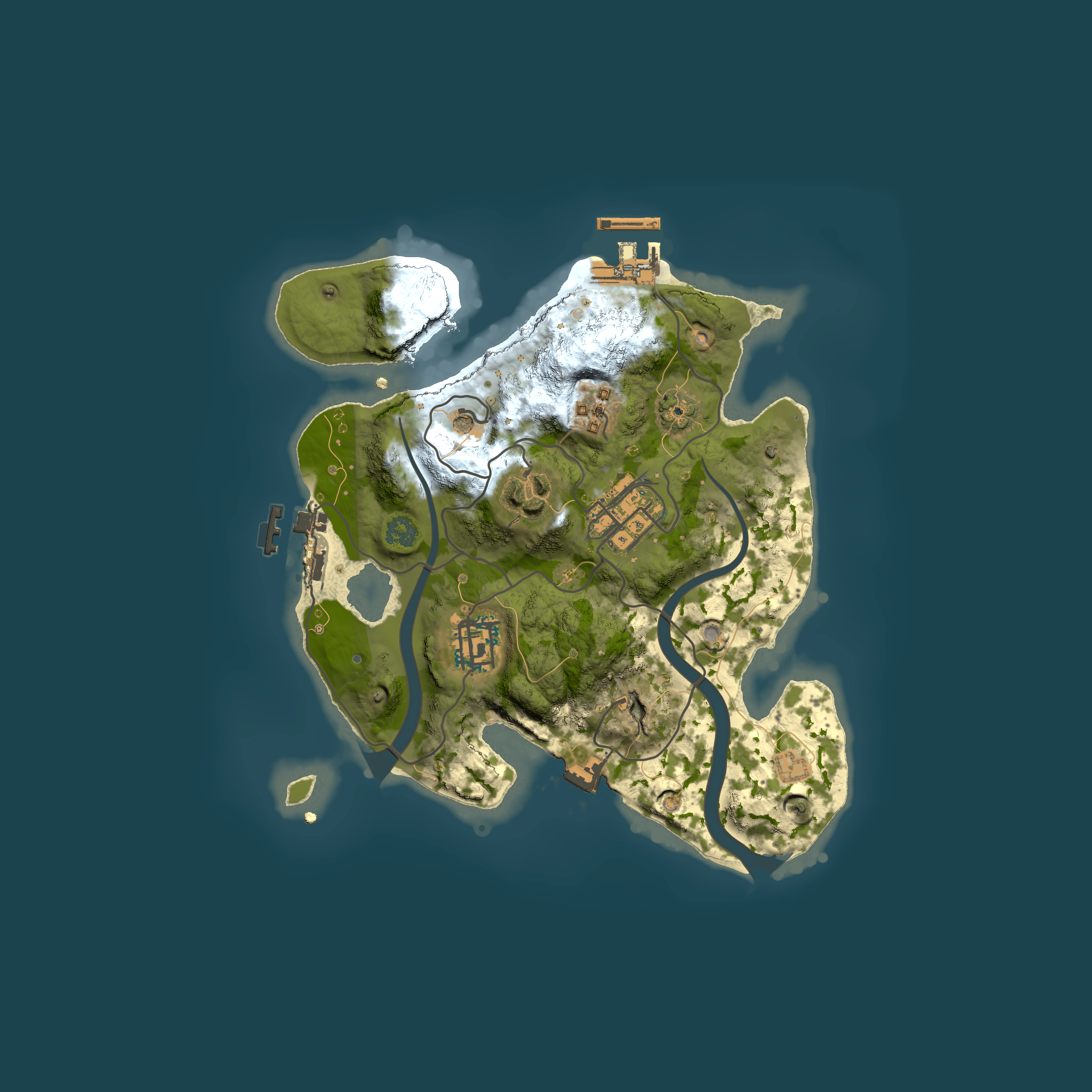 Full top-down render of Rust map seed 1881806272, 2500x2500m
