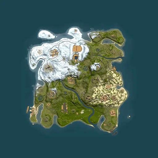 Rust map seed 560358994, 3500x3500m top-down preview
