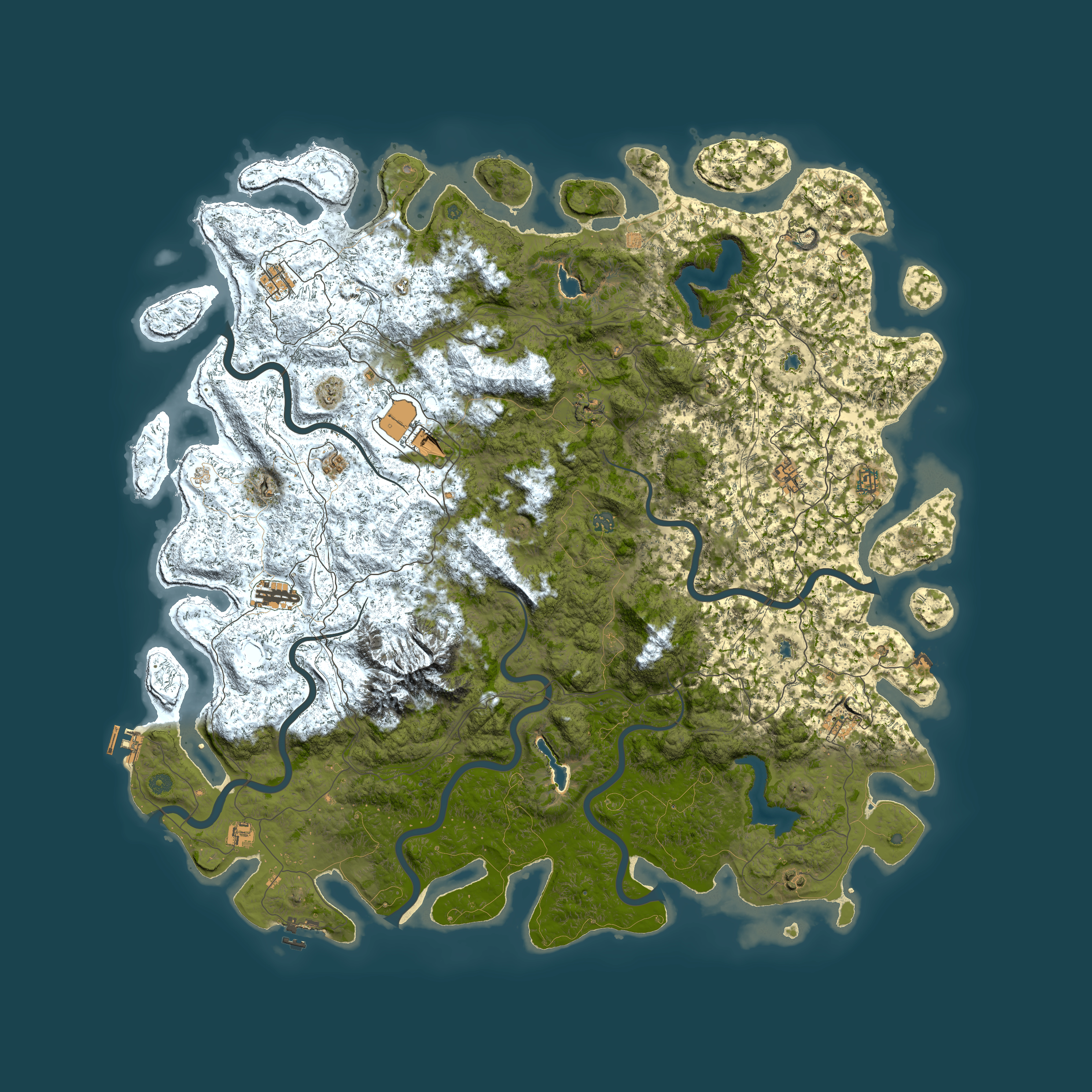 Full top-down render of Rust map seed 1370696525, 6000x6000m