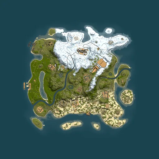 Rust map seed 365958808, 3500x3500m top-down preview