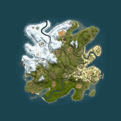 Rust map seed 571533064, 3500x3500m top-down preview