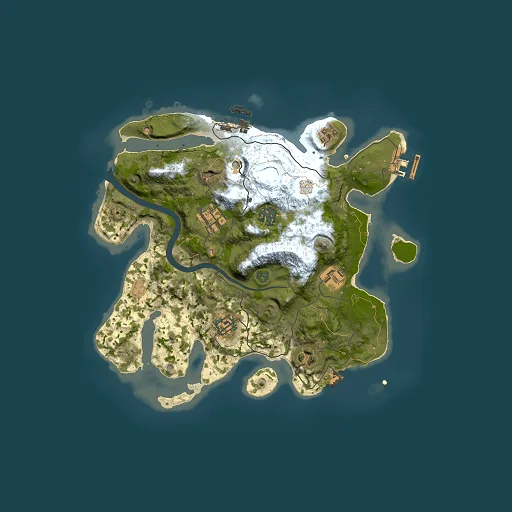 Rust map seed 2103709193, 3000x3000m top-down preview