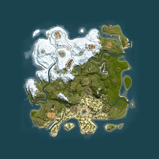 Rust map seed 640663445, 4000x4000m top-down preview