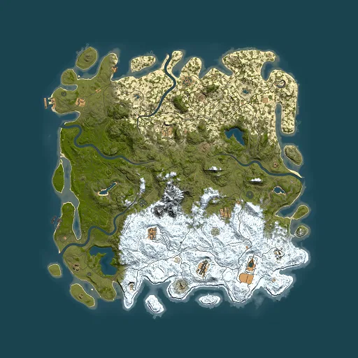 Rust map seed 2071466170, 5500x5500m top-down preview