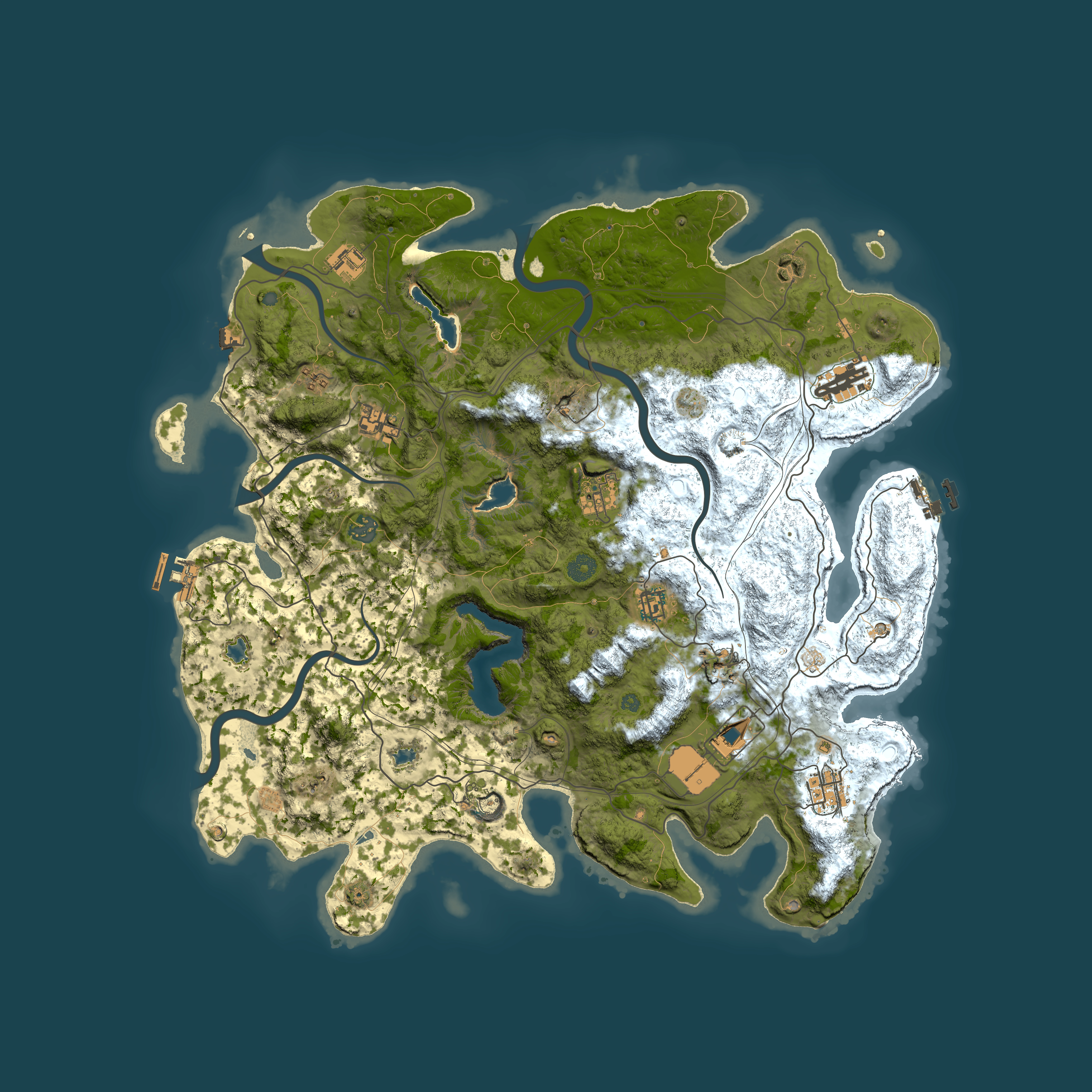 Full top-down render of Rust map seed 1142033287, 4500x4500m