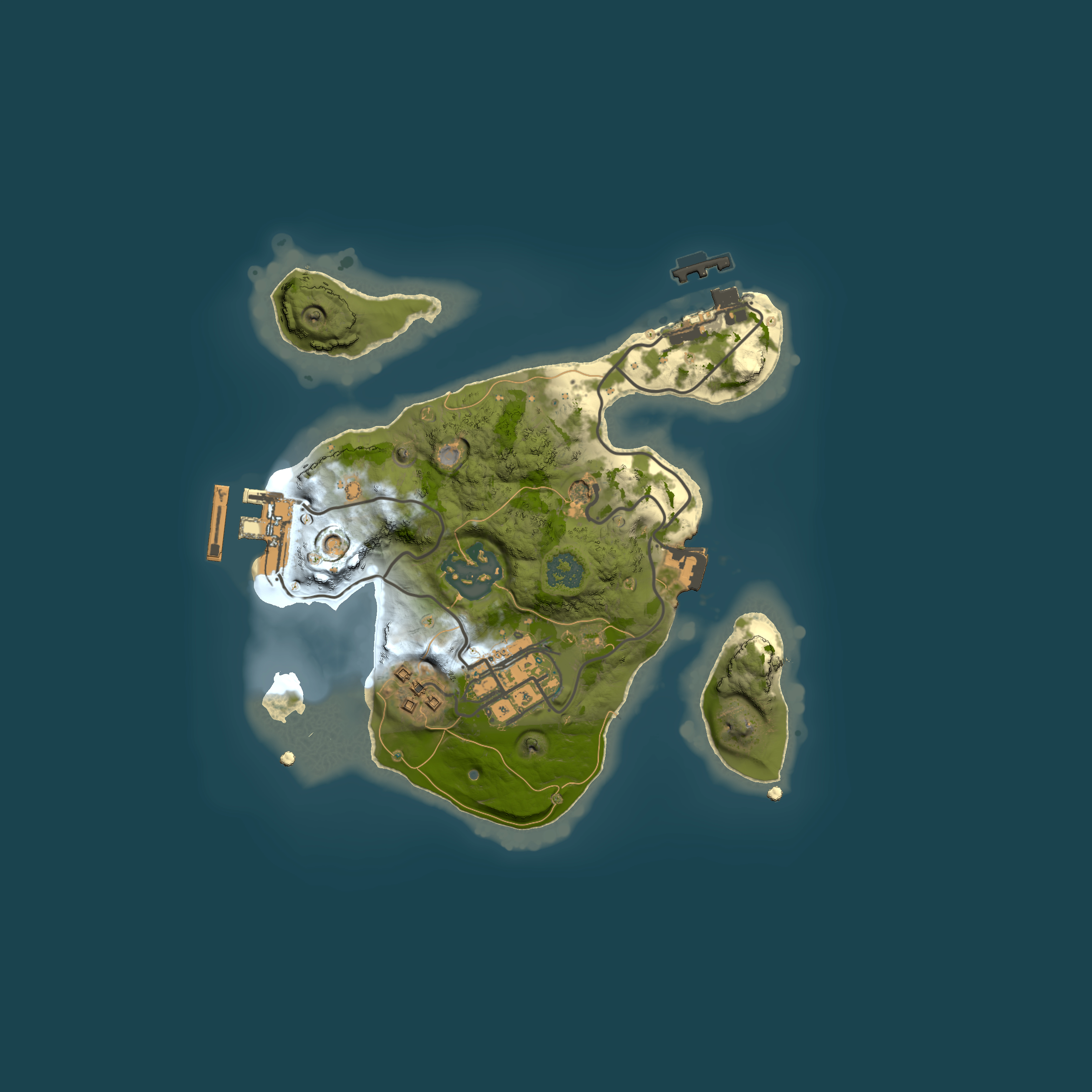 Full top-down render of Rust map seed 1549203504, 2000x2000m
