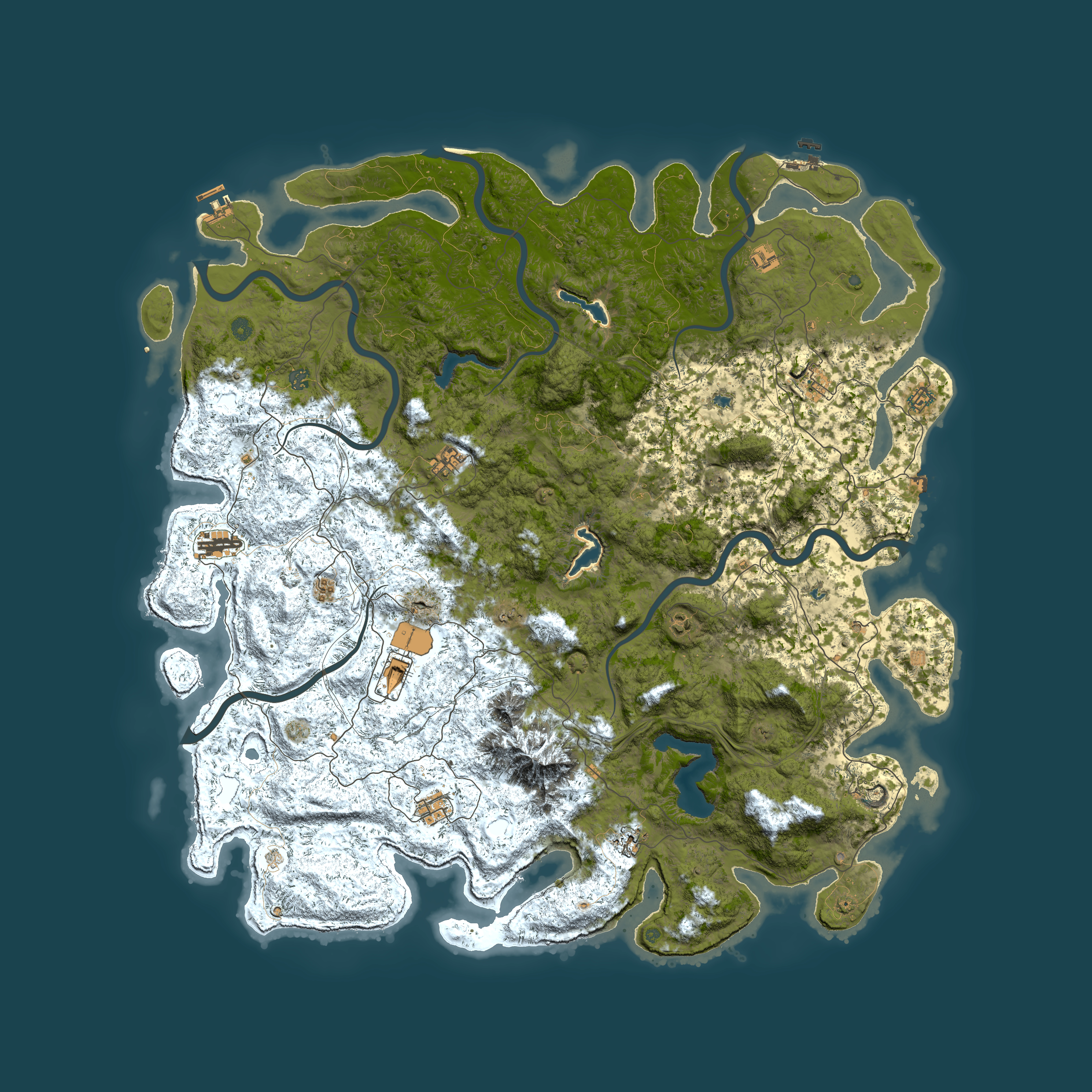 Full top-down render of Rust map seed 34705303, 6000x6000m