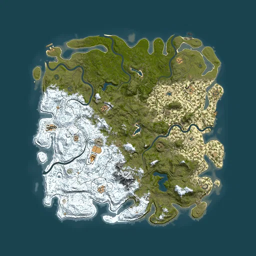 Rust map seed 34705303, 6000x6000m top-down preview