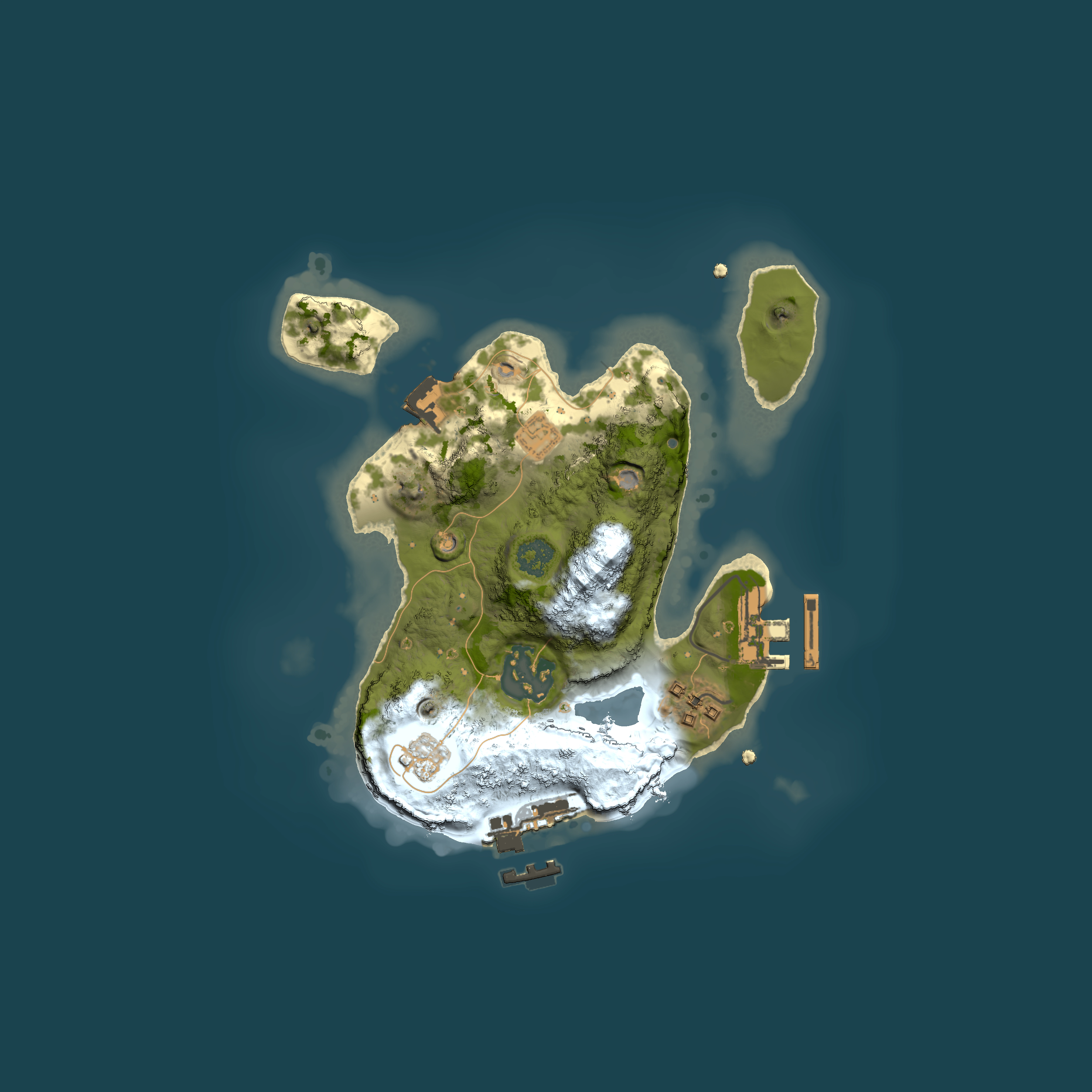 Full top-down render of Rust map seed 1396865465, 2000x2000m