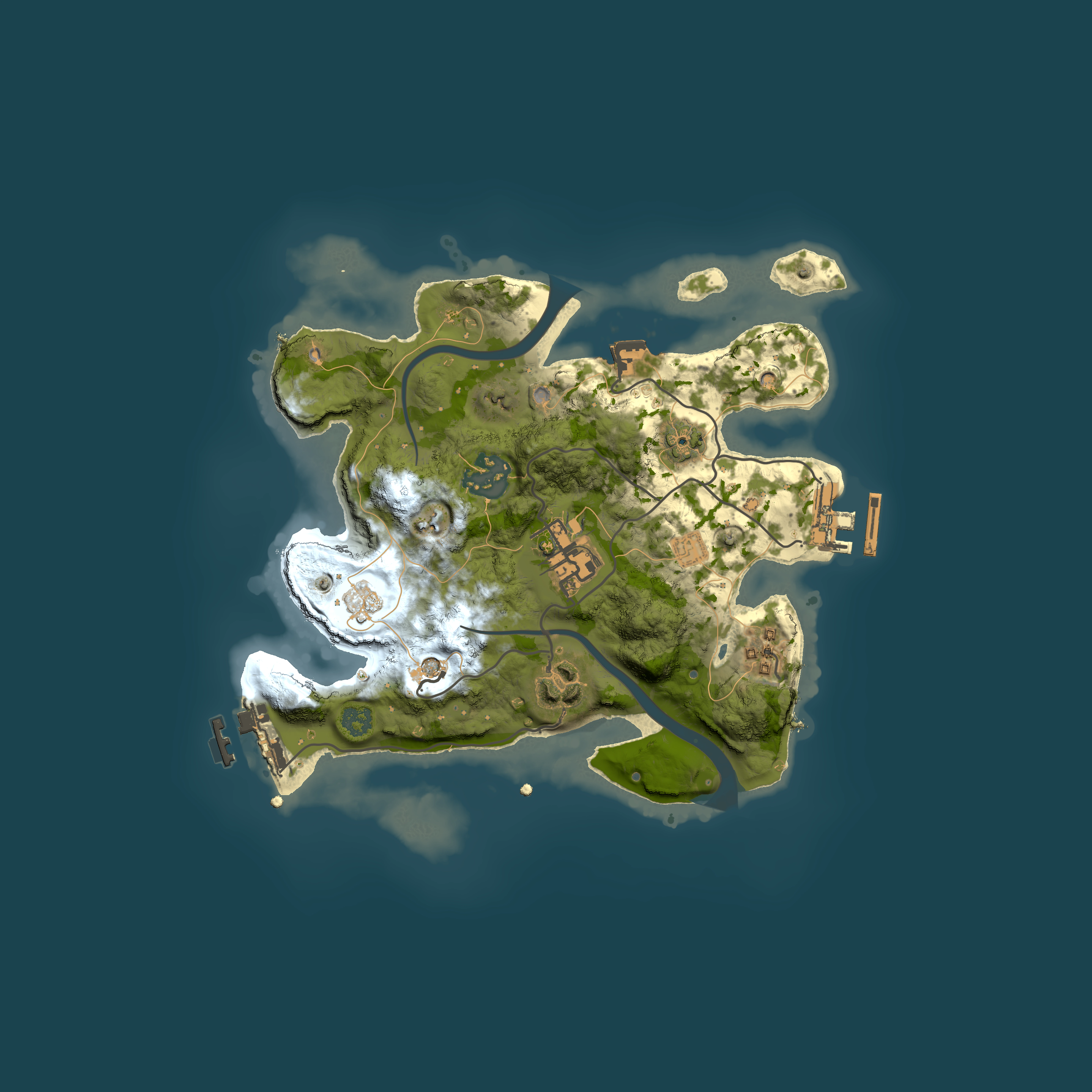 Full top-down render of Rust map seed 1005730599, 2500x2500m