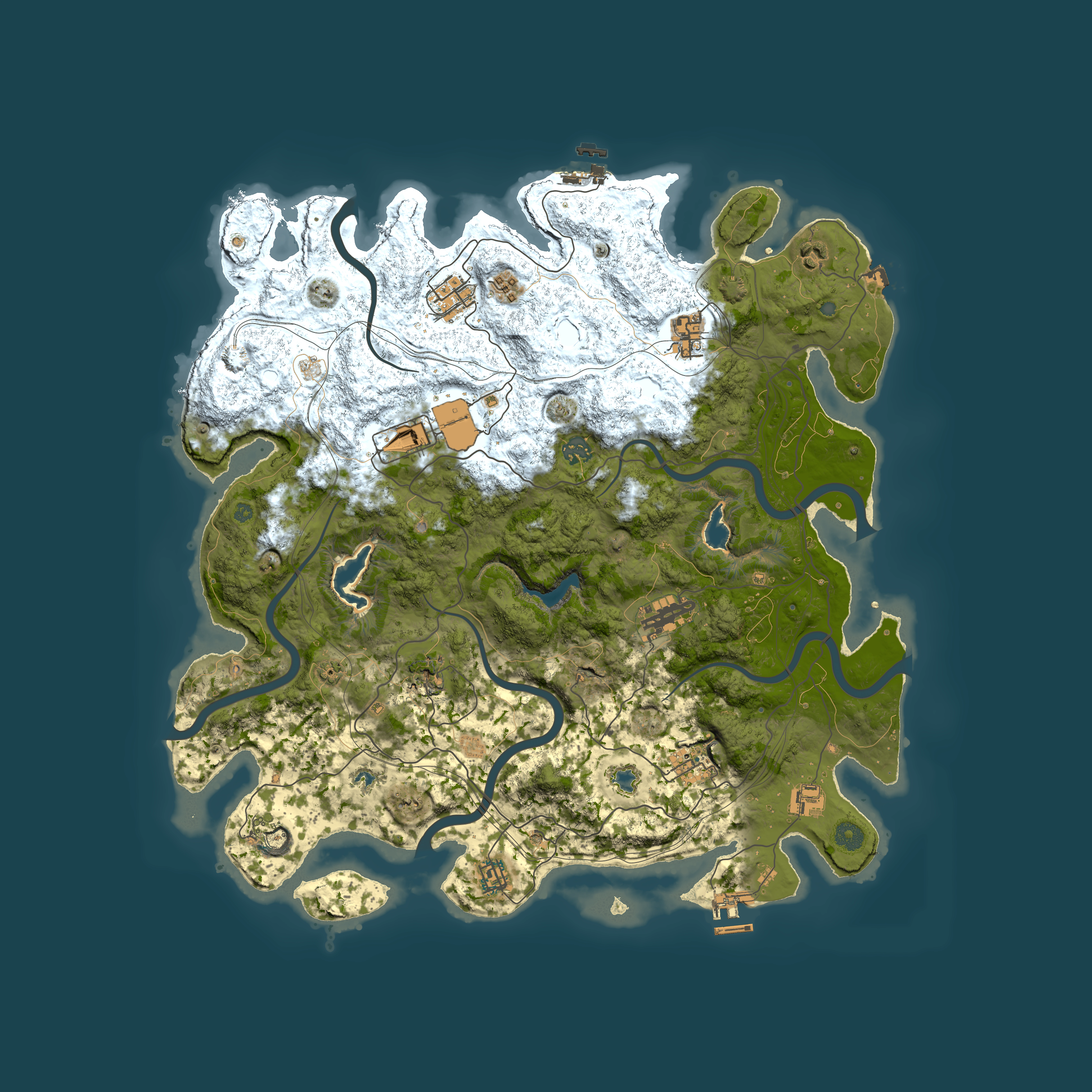 Full top-down render of Rust map seed 791412354, 4500x4500m