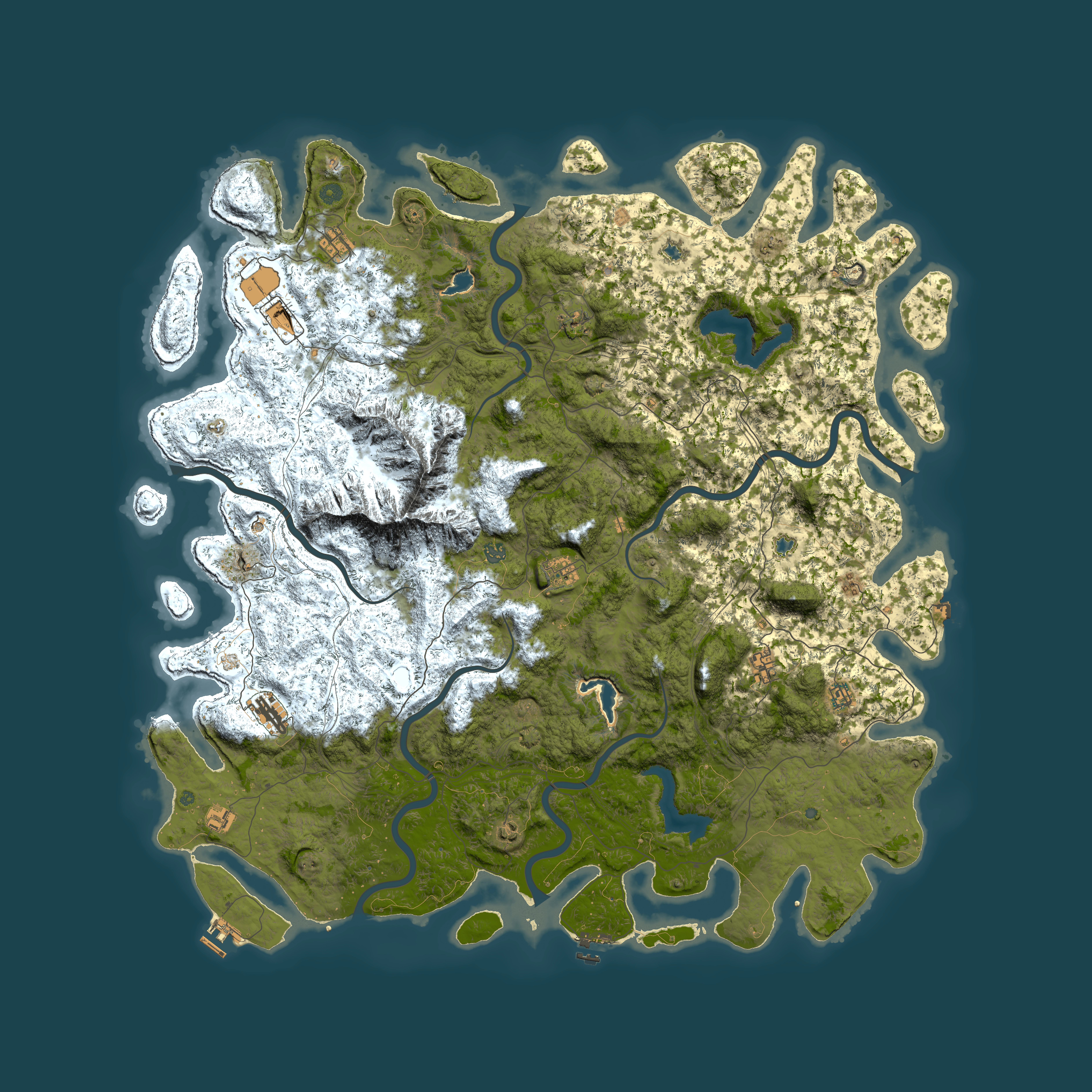 Full top-down render of Rust map seed 1922755676, 6000x6000m