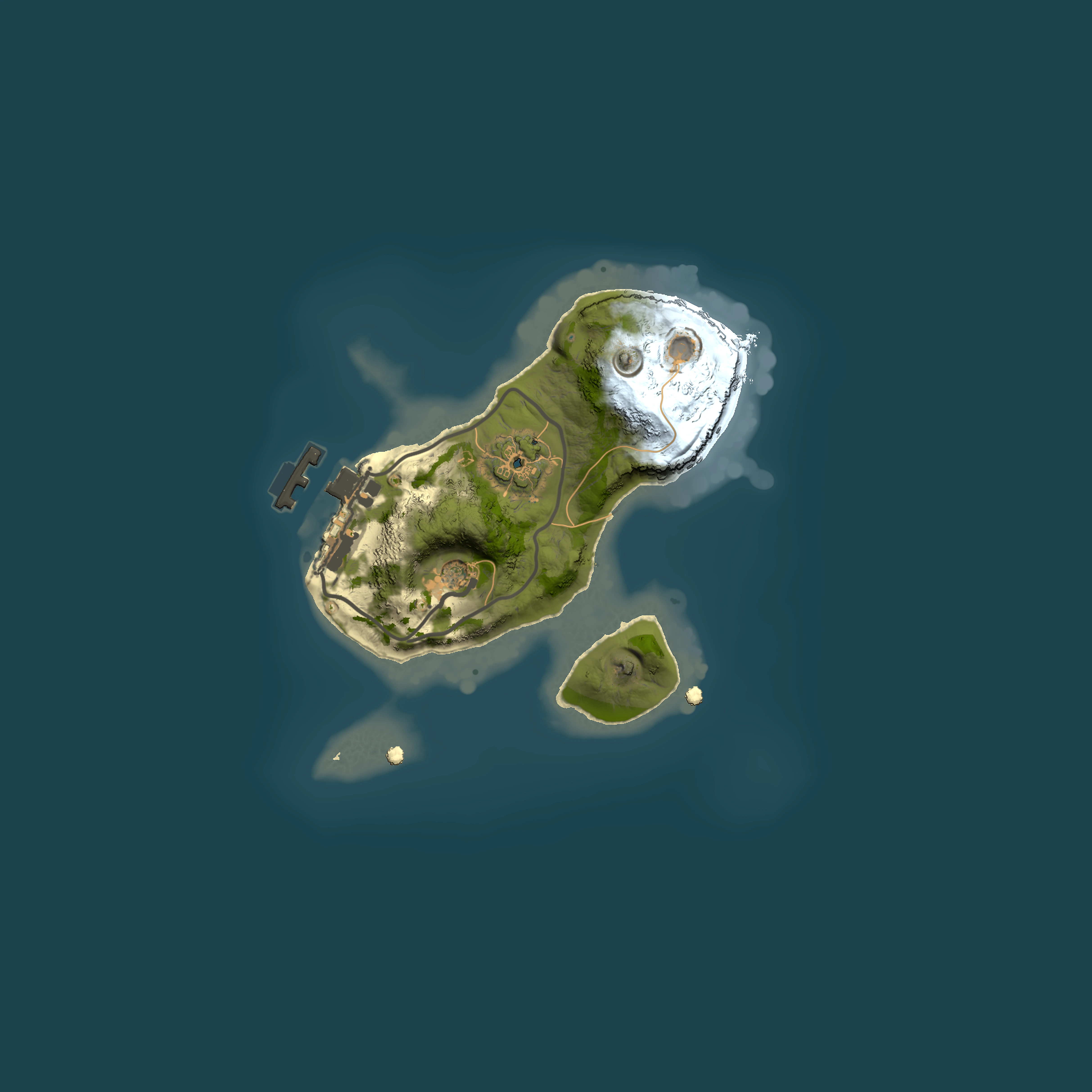 Full top-down render of Rust map seed 1277599145, 1500x1500m