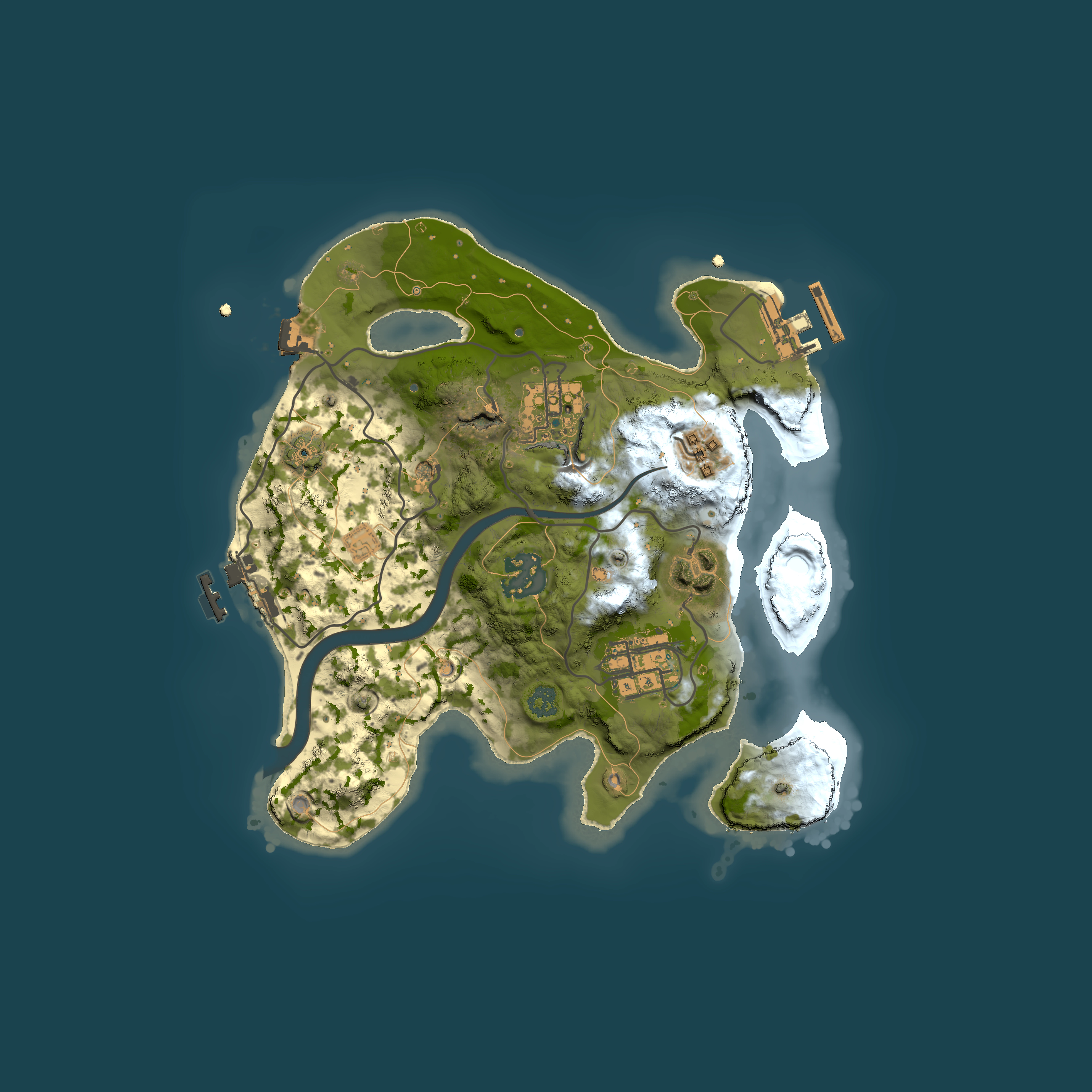 Full top-down render of Rust map seed 823847499, 2500x2500m