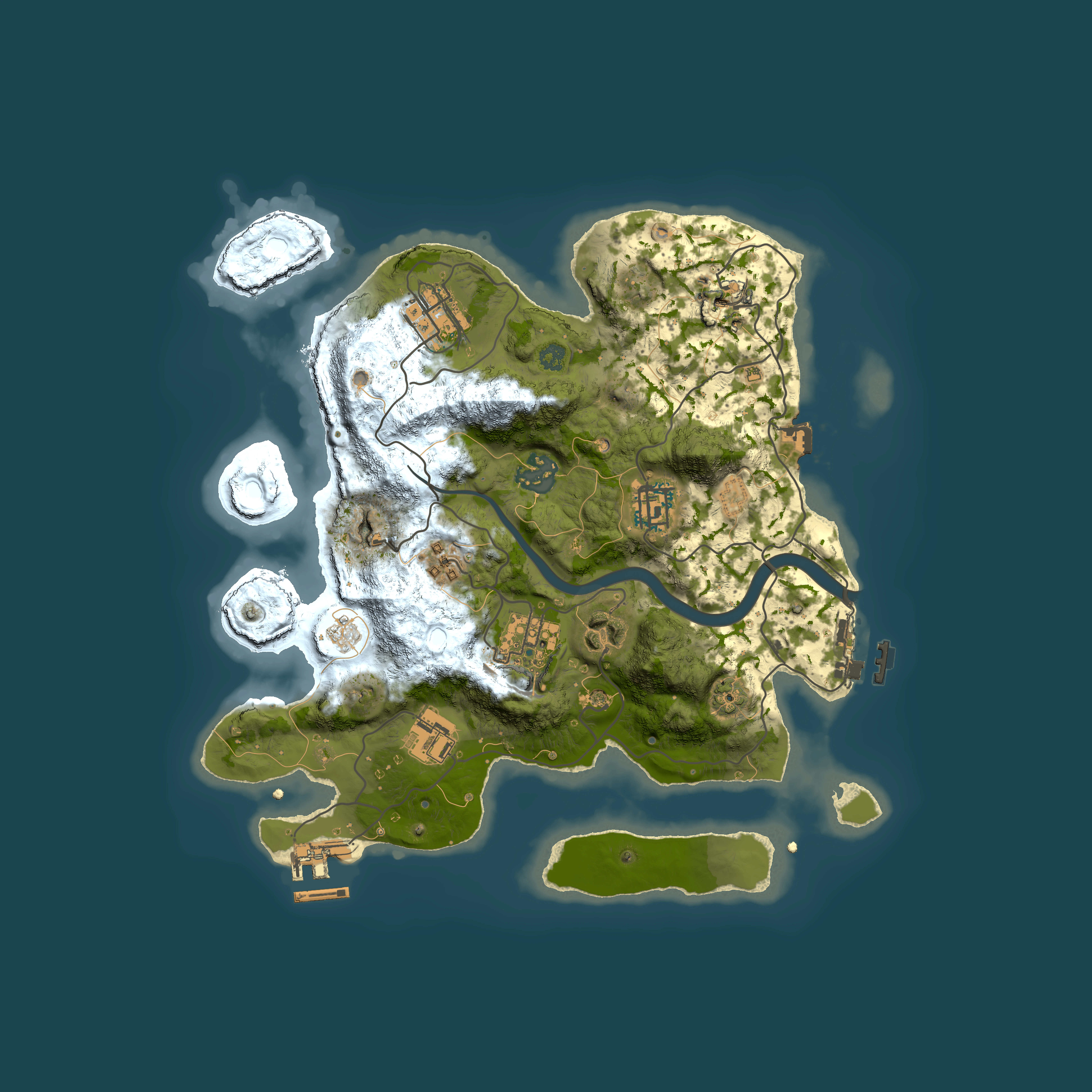Full top-down render of Rust map seed 418363226, 3000x3000m
