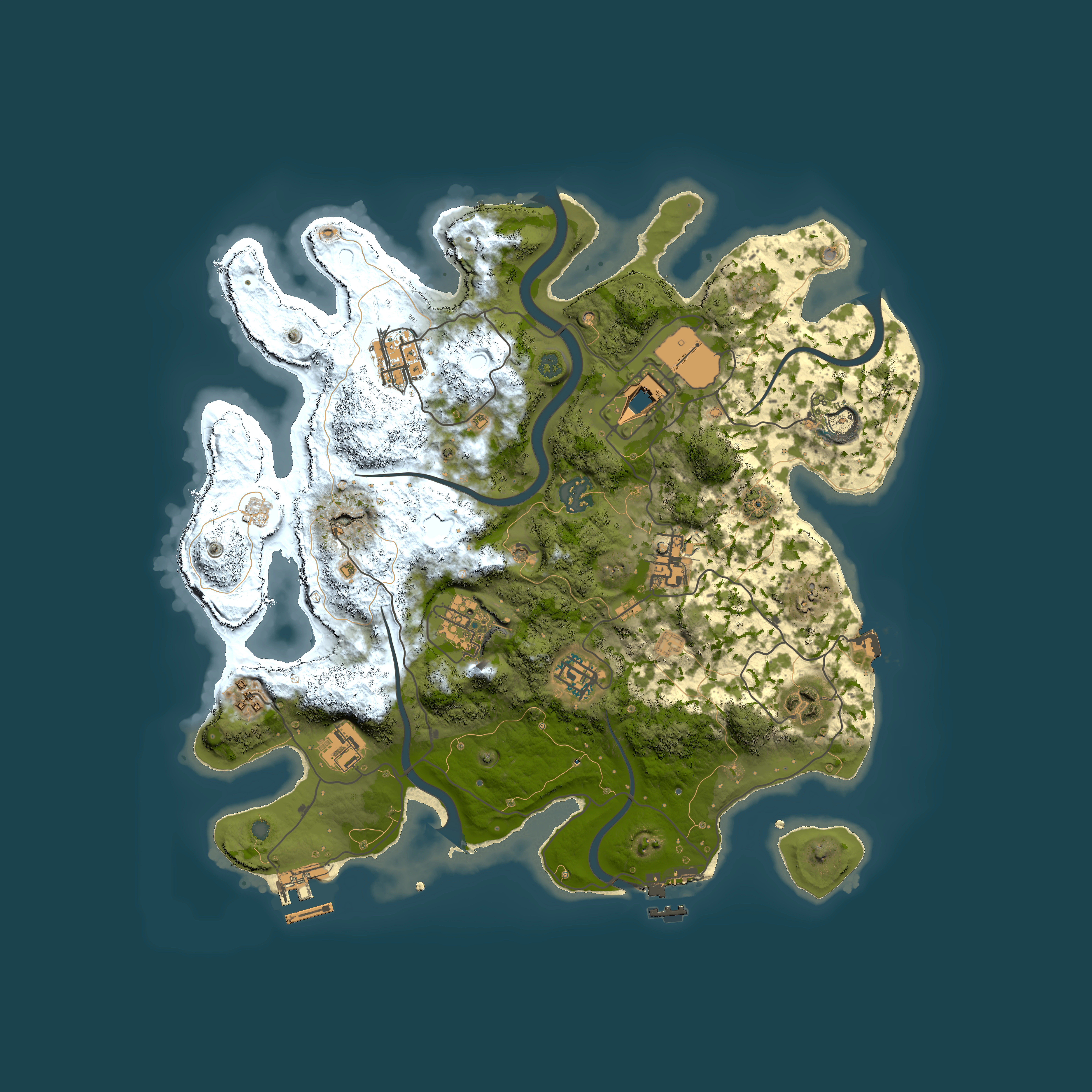 Full top-down render of Rust map seed 577707361, 3500x3500m