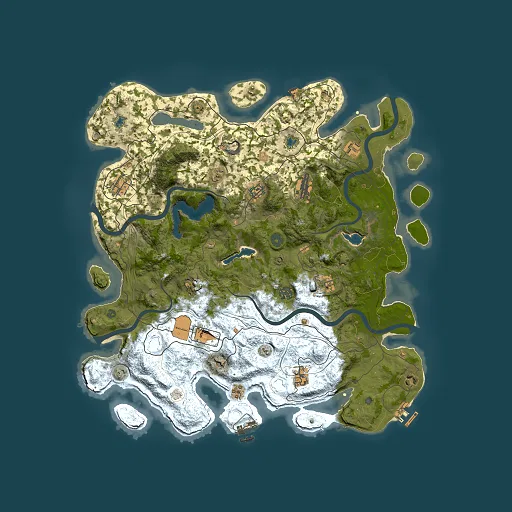 Rust map seed 1090684806, 4500x4500m top-down preview