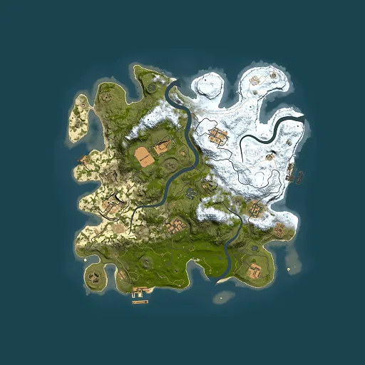 Rust map seed 9168954, 3500x3500m top-down preview