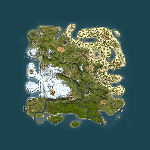 Rust map seed 838958348, 4000x4000m top-down preview