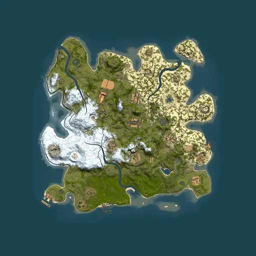 Rust map seed 668337987, 4000x4000m top-down preview