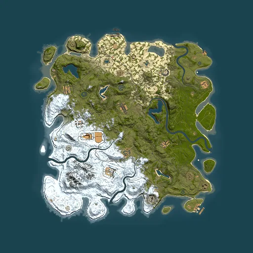 Rust map seed 572548848, 5000x5000m top-down preview