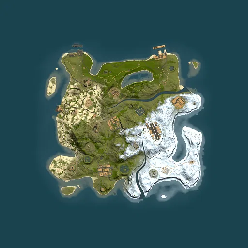 Rust map seed 1703456334, 3000x3000m top-down preview
