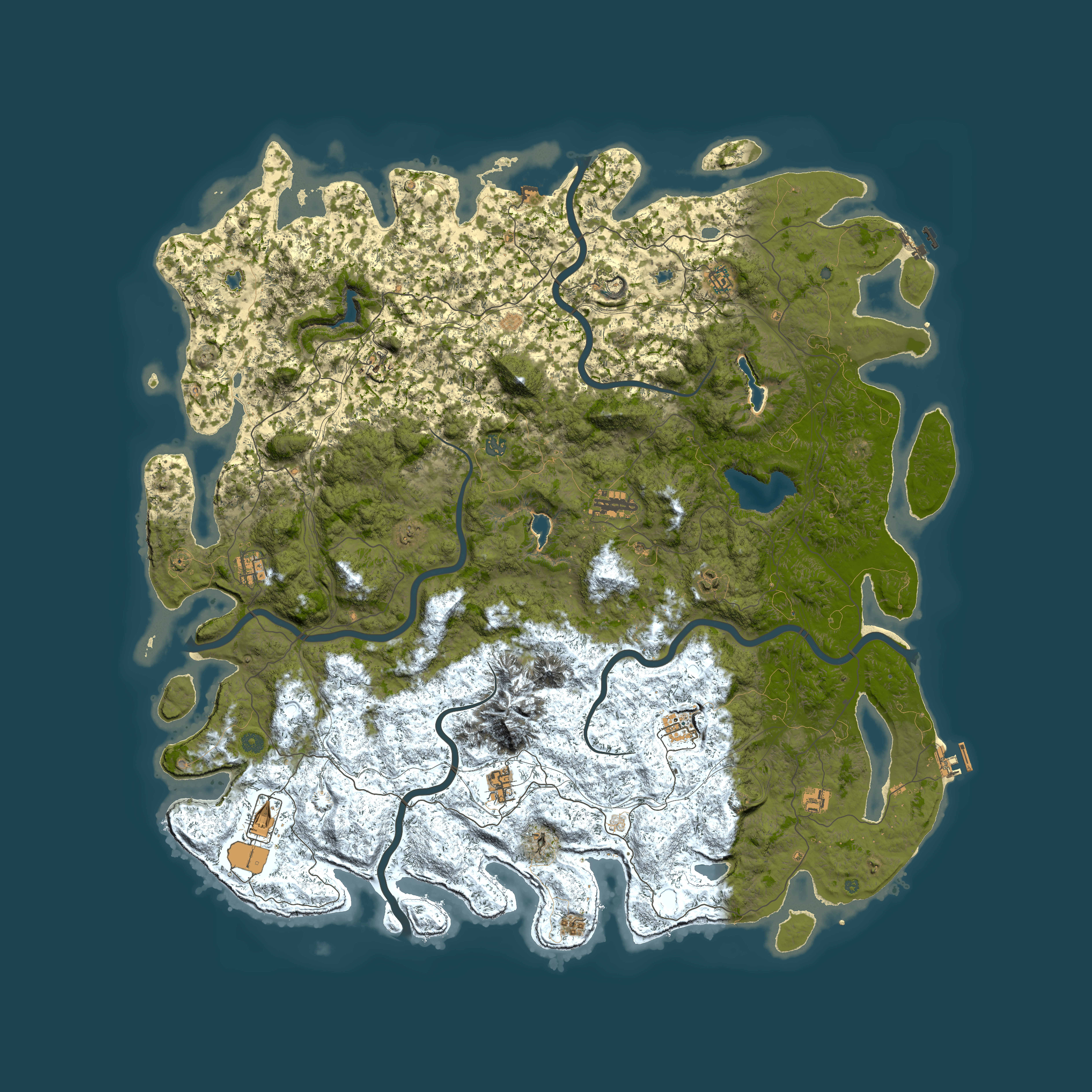 Full top-down render of Rust map seed 572487257, 6000x6000m