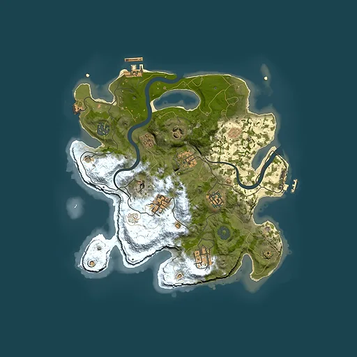 Rust map seed 1841281816, 3000x3000m top-down preview