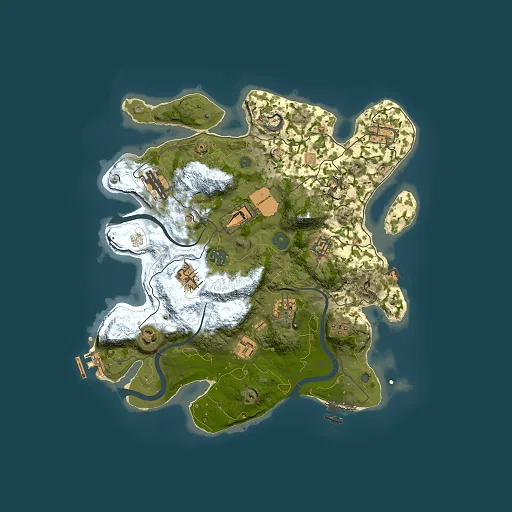 Rust map seed 265277914, 3500x3500m top-down preview