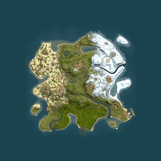 Rust map seed 1131789407, 3000x3000m top-down preview