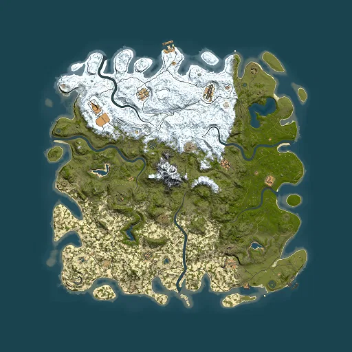 Rust map seed 1891237071, 5500x5500m top-down preview