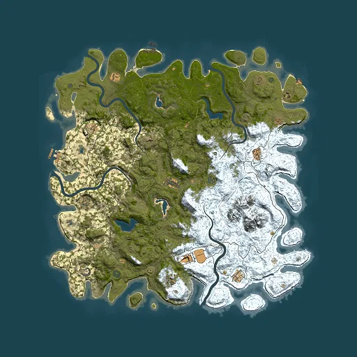 Rust map seed 750646267, 5500x5500m top-down preview