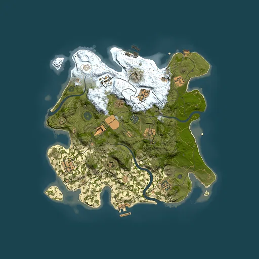 Rust map seed 1730421679, 3500x3500m top-down preview