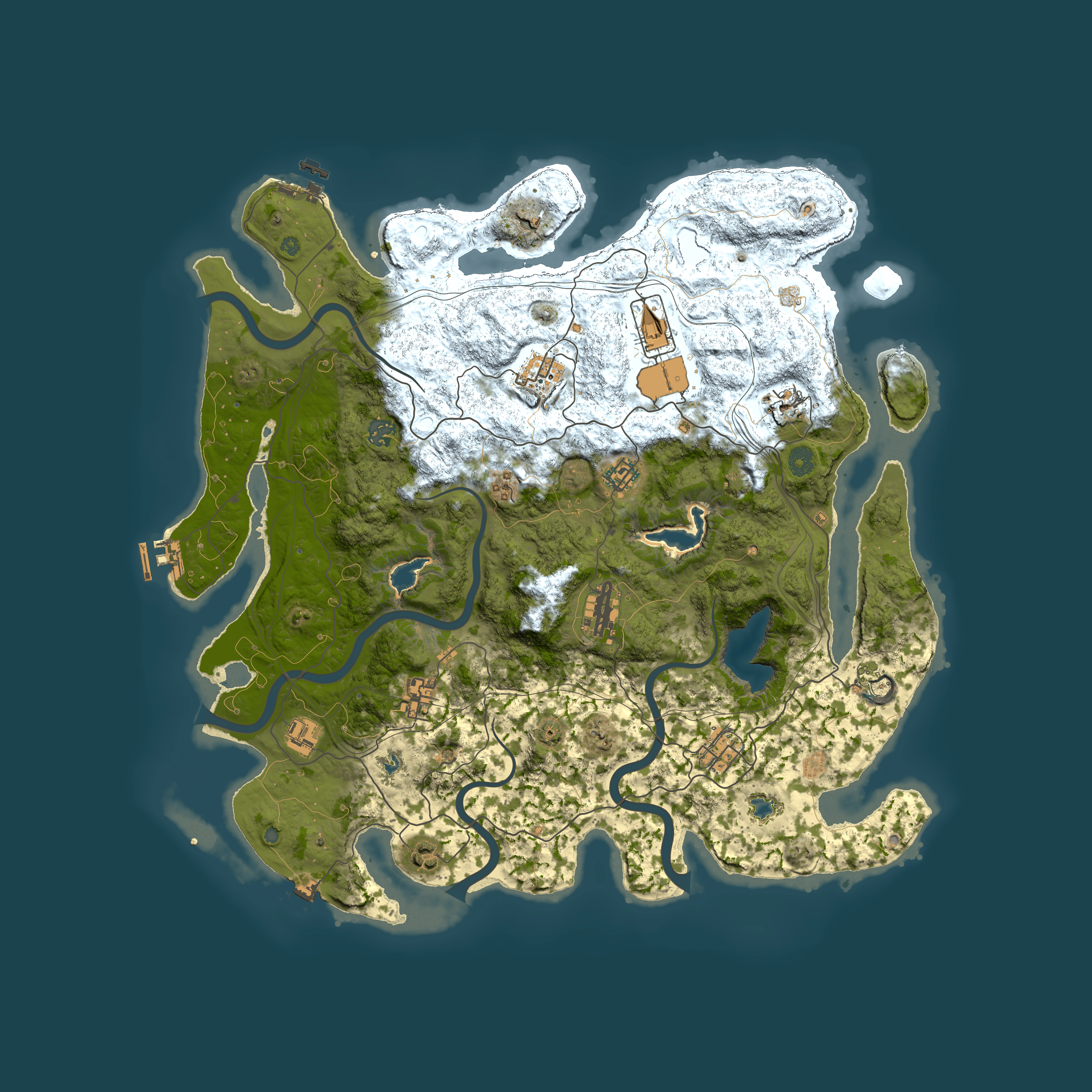 Full top-down render of Rust map seed 247654719, 4500x4500m