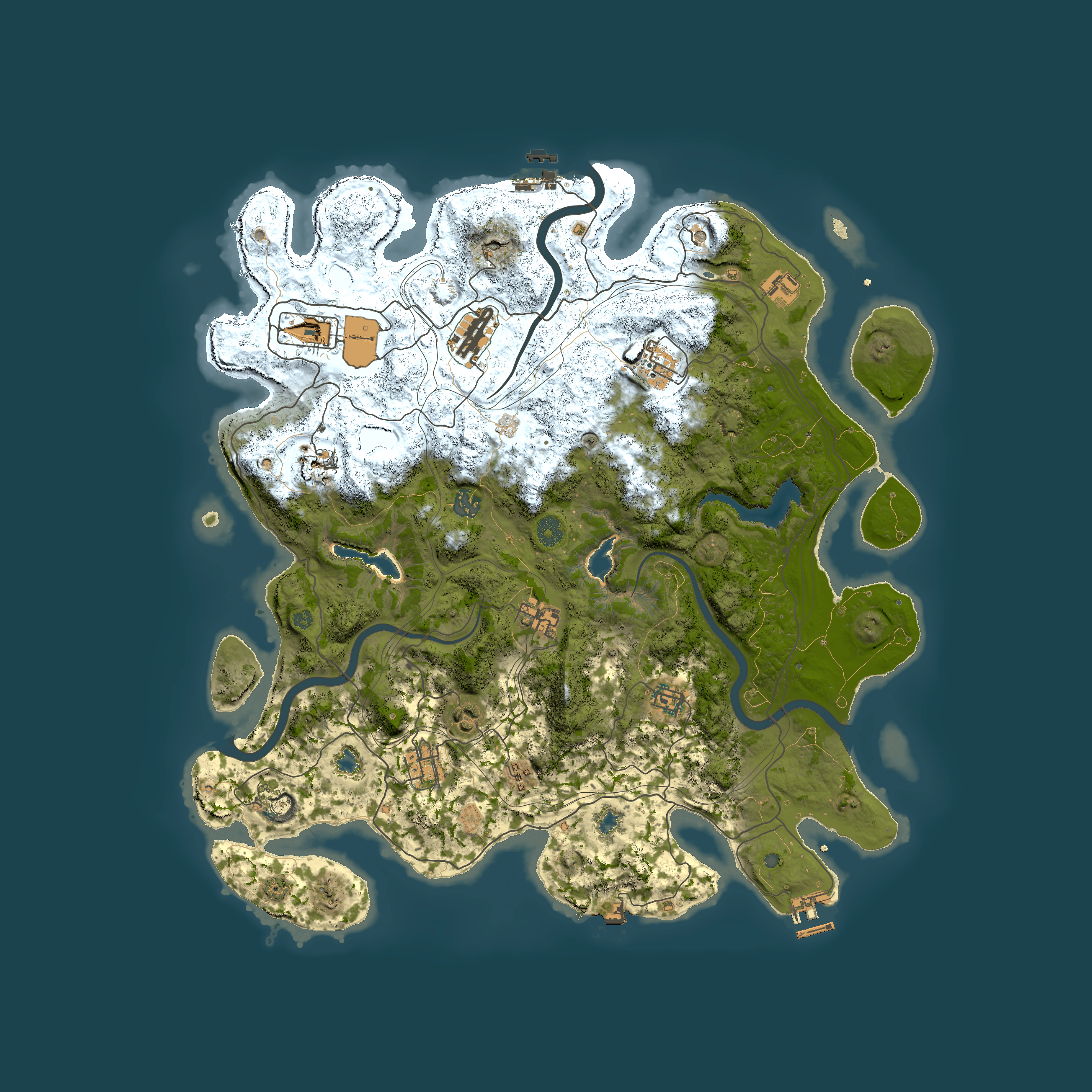 Full top-down render of Rust map seed 864920980, 4500x4500m