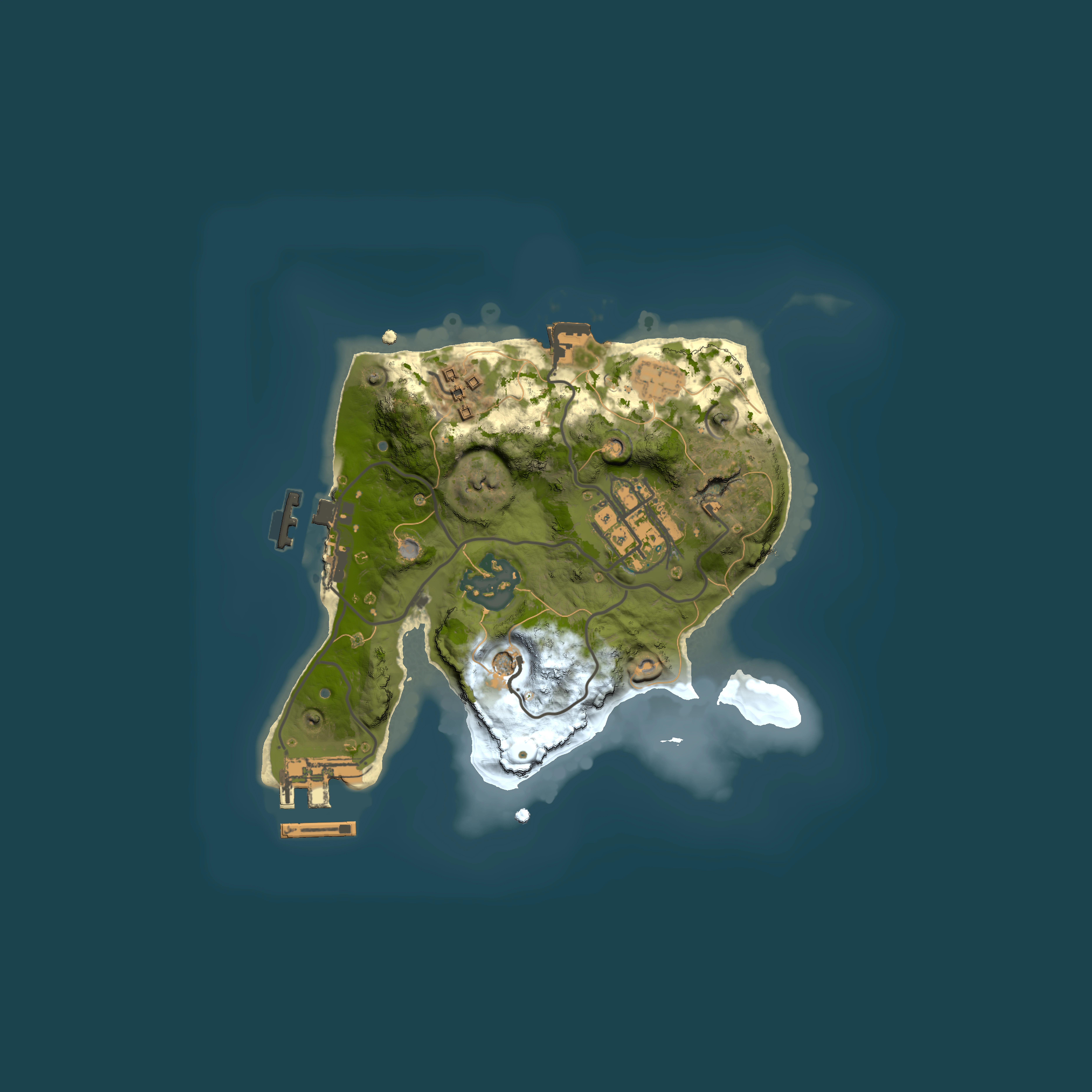 Full top-down render of Rust map seed 1255919492, 2000x2000m