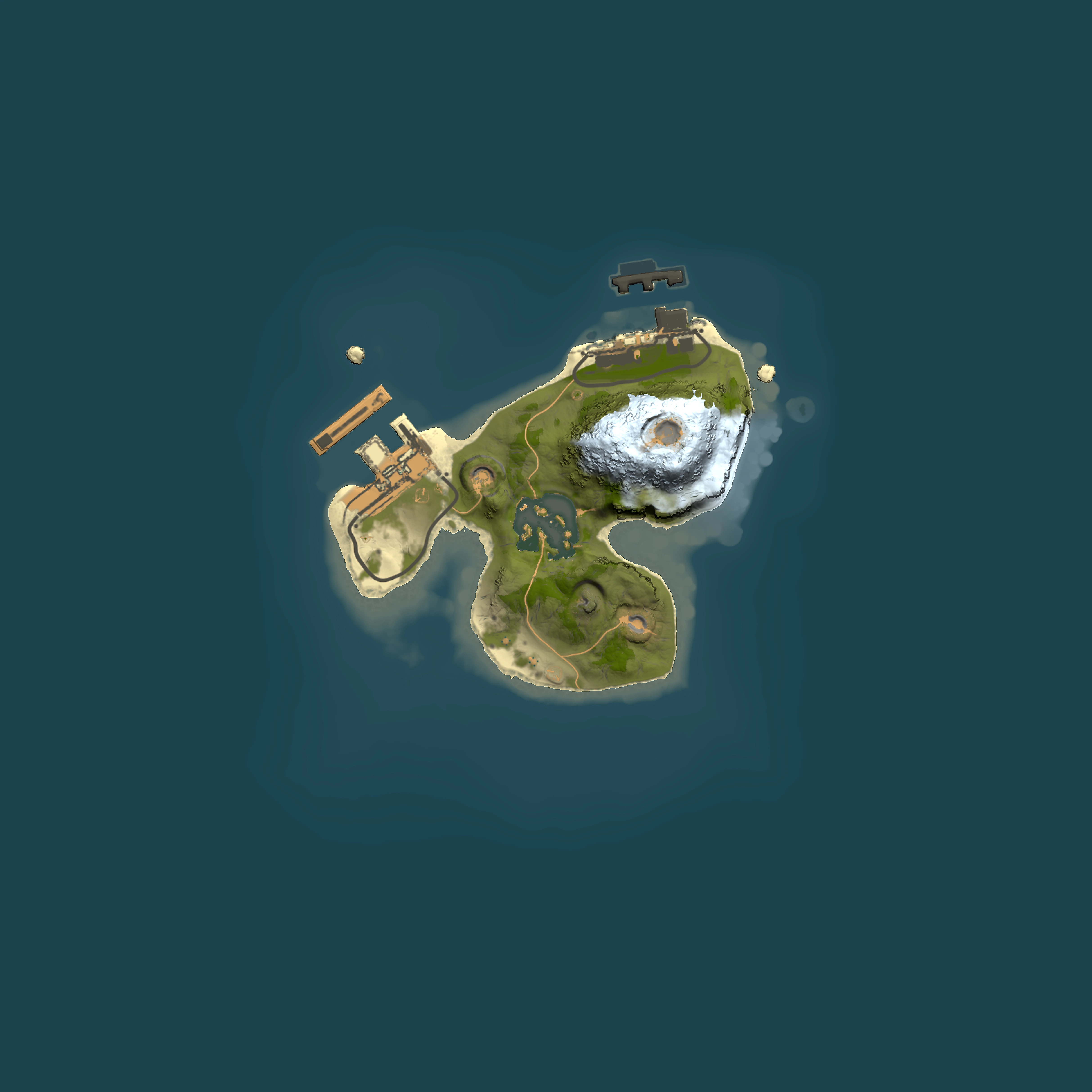 Full top-down render of Rust map seed 1374846979, 1500x1500m