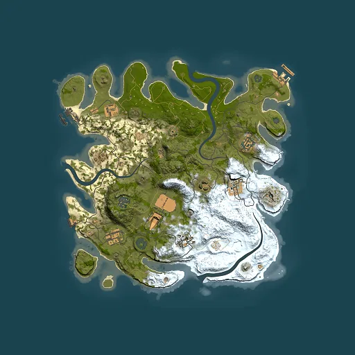 Rust map seed 577367289, 3500x3500m top-down preview