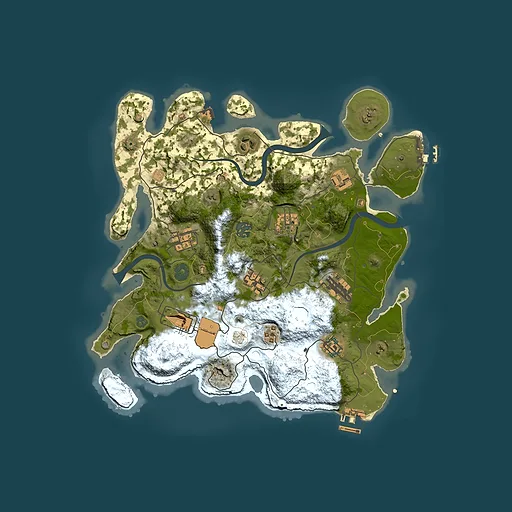 Rust map seed 562840464, 3500x3500m top-down preview