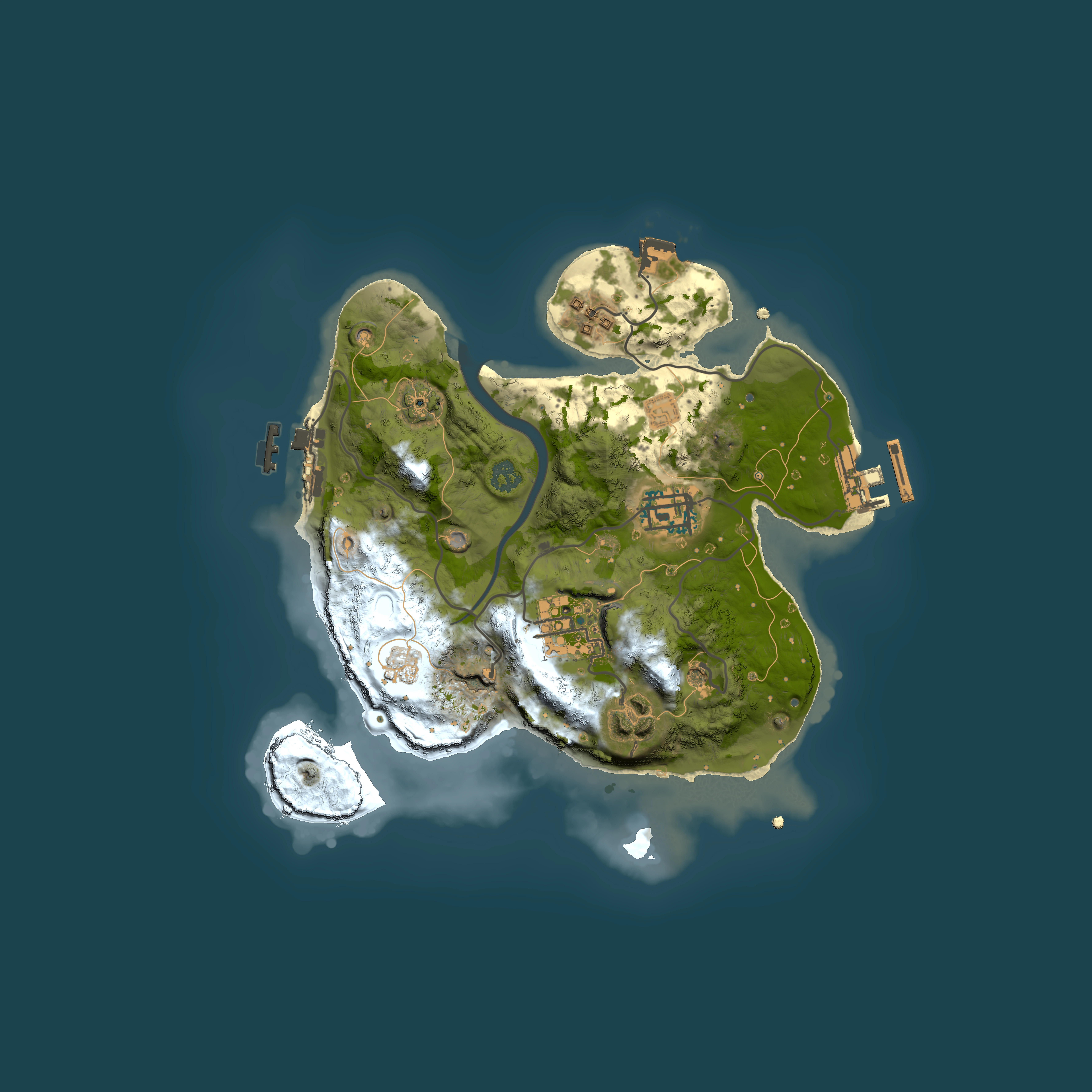 Full top-down render of Rust map seed 679037048, 2500x2500m
