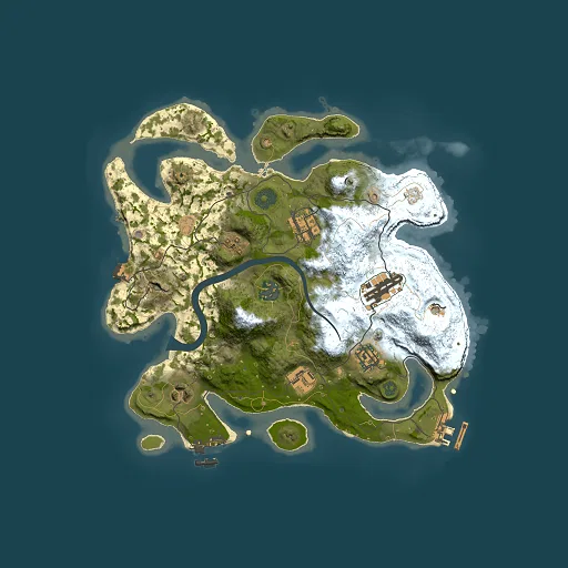 Rust map seed 668874639, 3000x3000m top-down preview