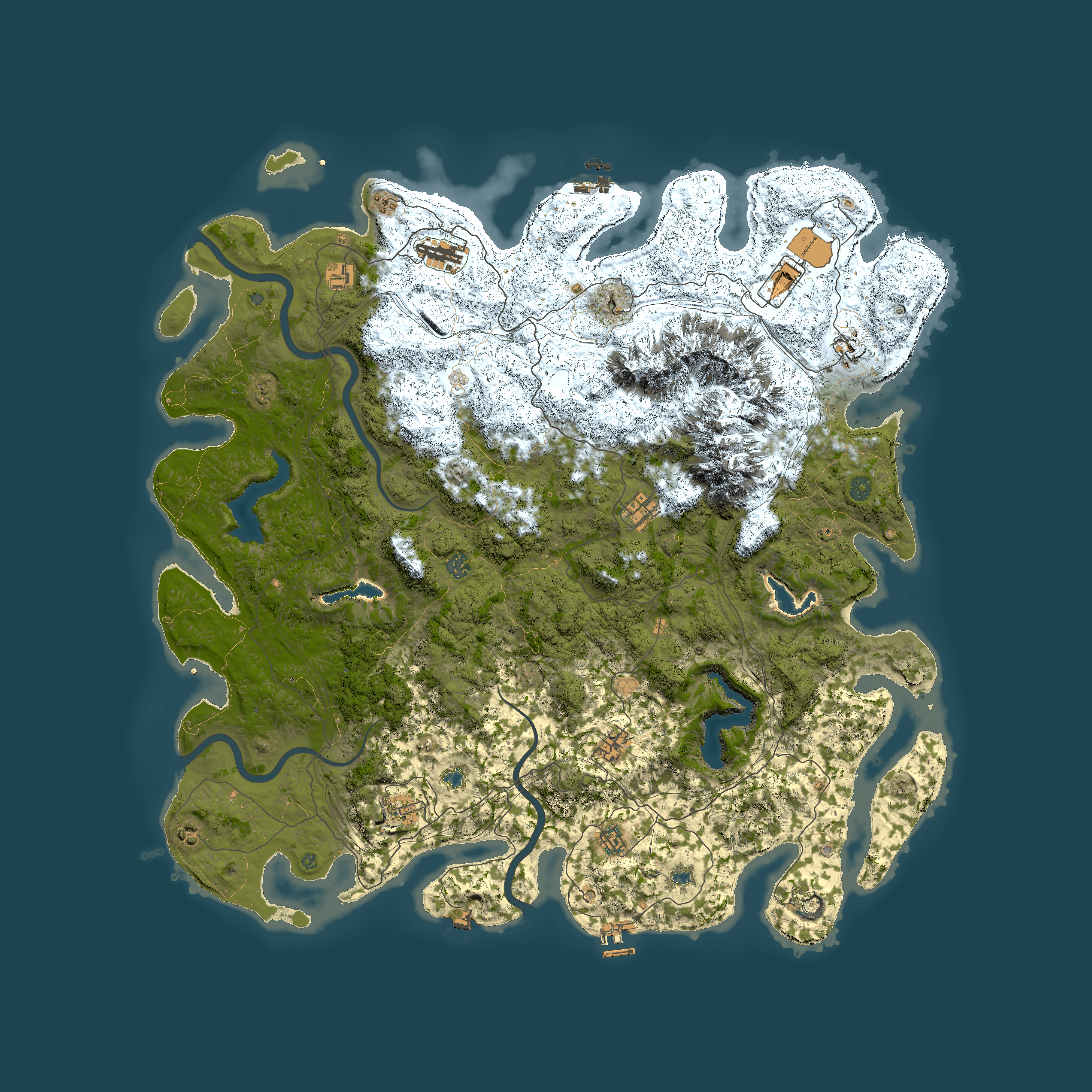 Full top-down render of Rust map seed 1319555808, 5500x5500m