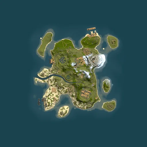 Rust map seed 381832, 2500x2500m top-down preview